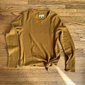 Mustard color Madewell Texture & Thread t-shirt long sleeve